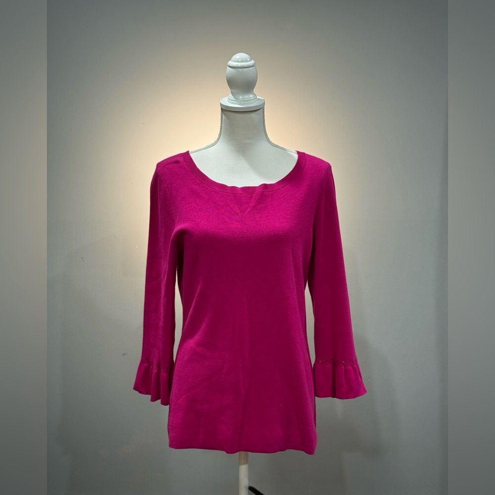 Pink Talbots Outlet Bell Sleeve Sweater Size L EUC